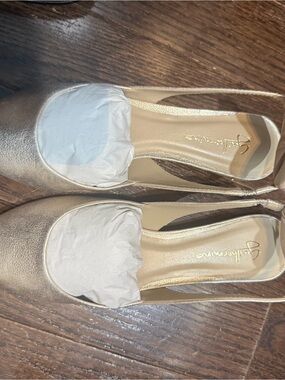 Giuseppe Zanotti Gold Metallic Slingback Flats